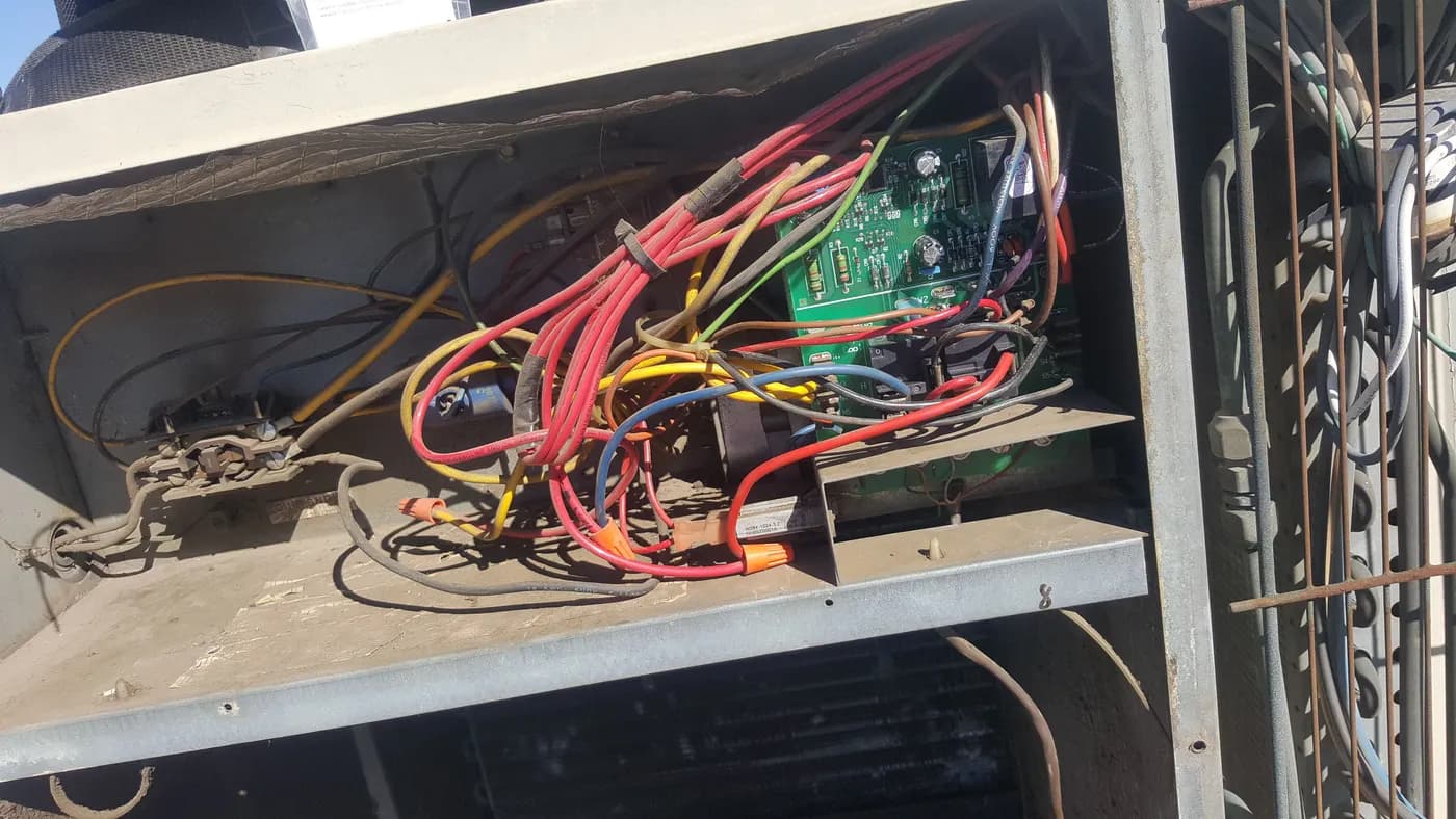 AC control board replacement with wiring - professional HVAC repair in Vail, Arizona