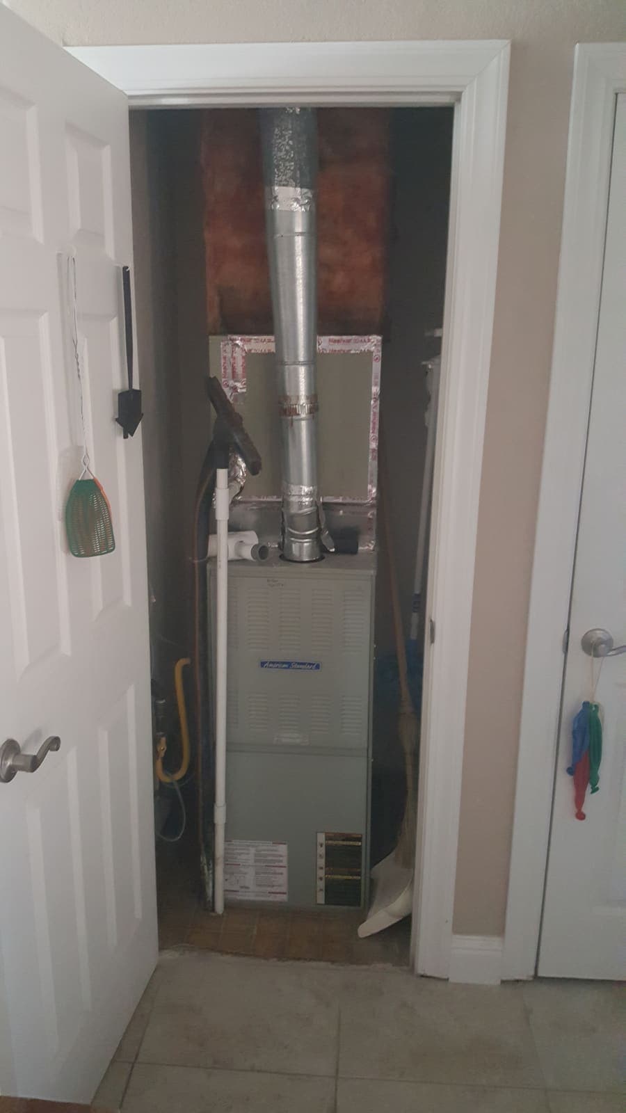 Closet Furnace Before Install