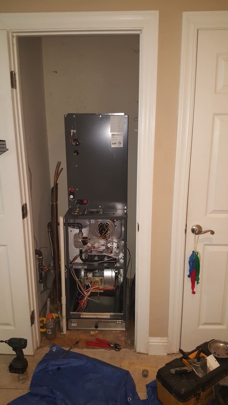 Furnace Installation In Progress